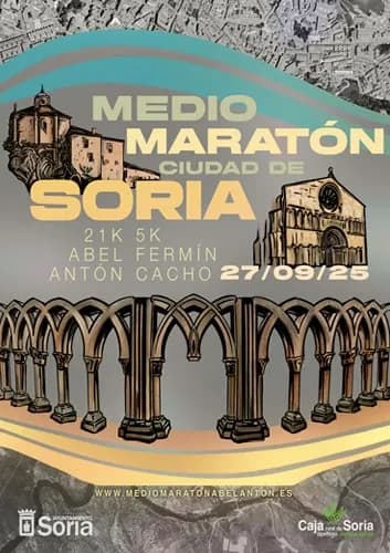 Cartel XLI Medio Maratón Ciudad de Soria Abel Antón