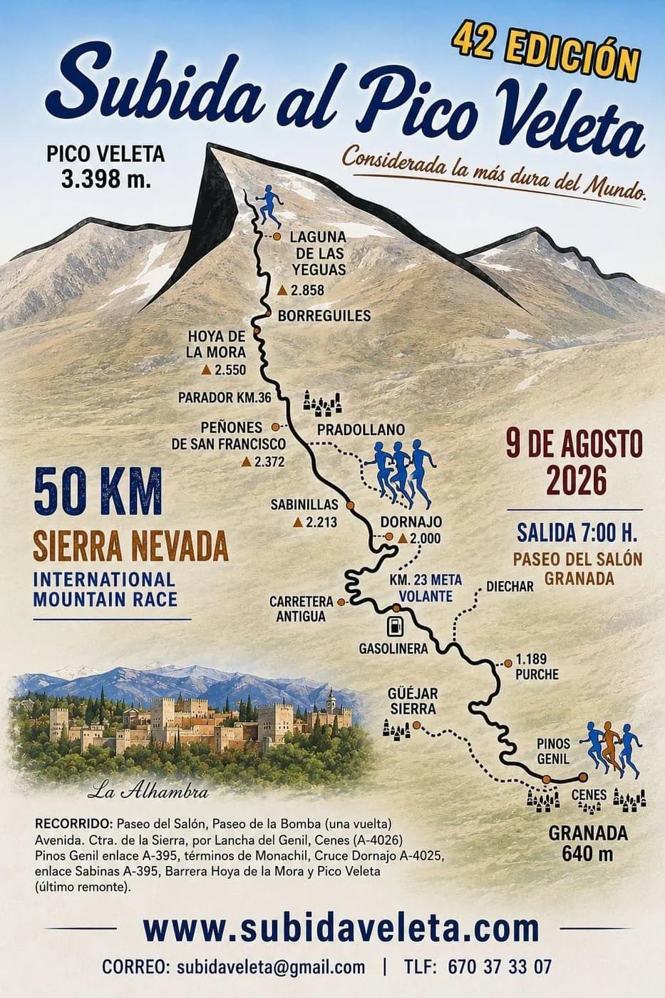 Cartel Subida al Veleta 50K