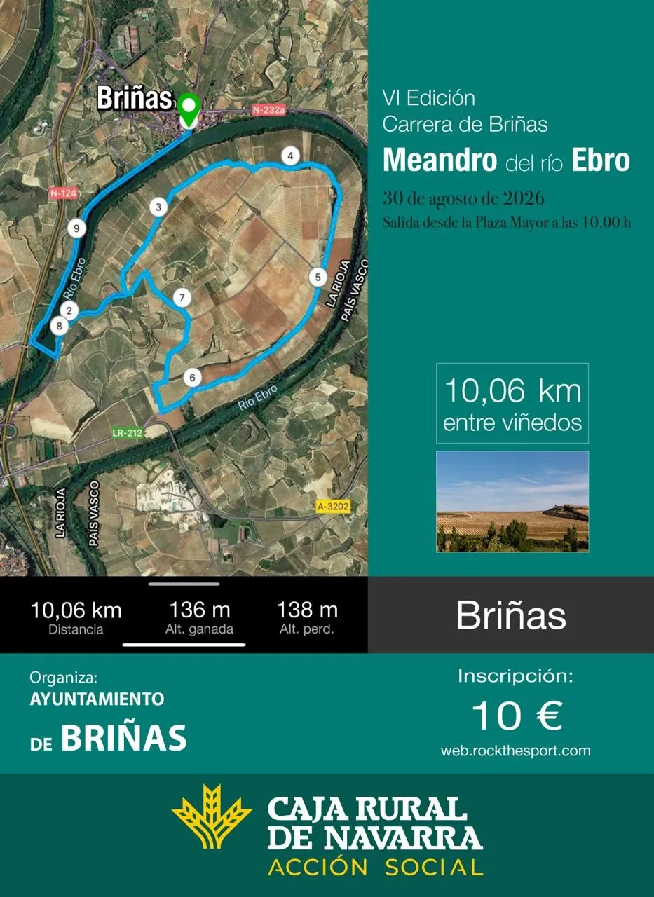 Cartel VI Carrera de Briñas - Meandro del Río Ebro