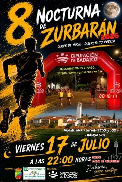 Cartel VIII Nocturna de Zurbarán