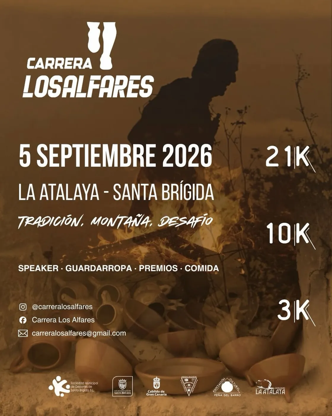 Cartel Media Maratón Los Alfares La Atalaya de Santa Brígida