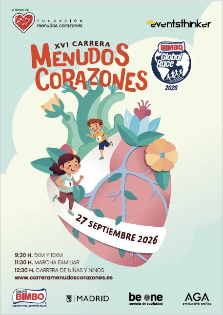 Cartel XVI Carrera Menudos Corazones - Bimbo Global Race