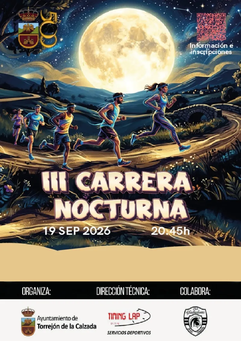 Cartel III Carrera Nocturna Torrejón de la Calzada