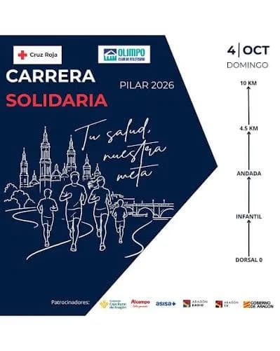 Cartel III Carrera Solidaria Cruz Roja Zaragoza