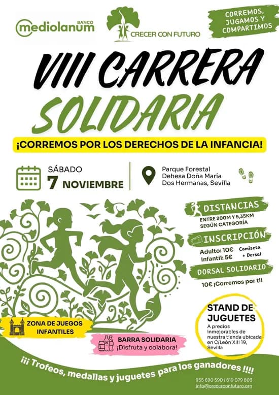 Cartel VIII Carrera Solidaria Crecer con Futuro