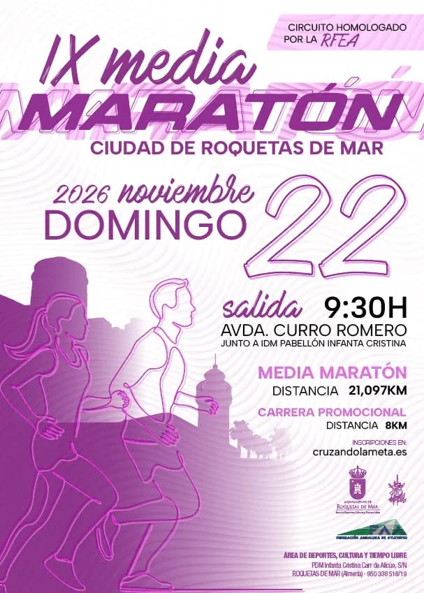 Cartel IX Media Maratón Ciudad de Roquetas