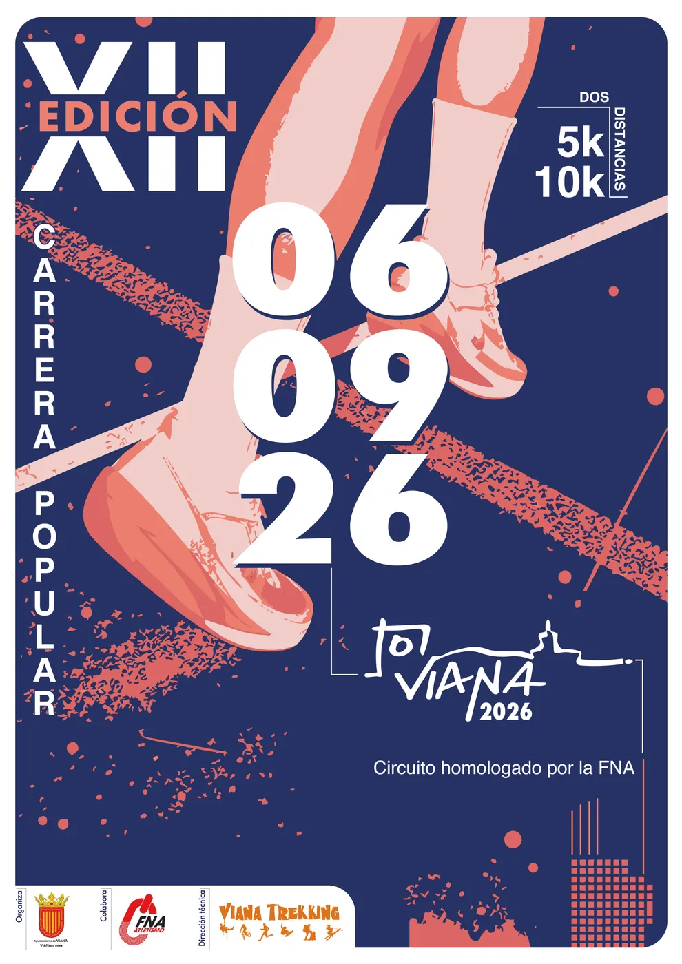 Cartel XII Carrera Popular 10K Ciudad de Viana