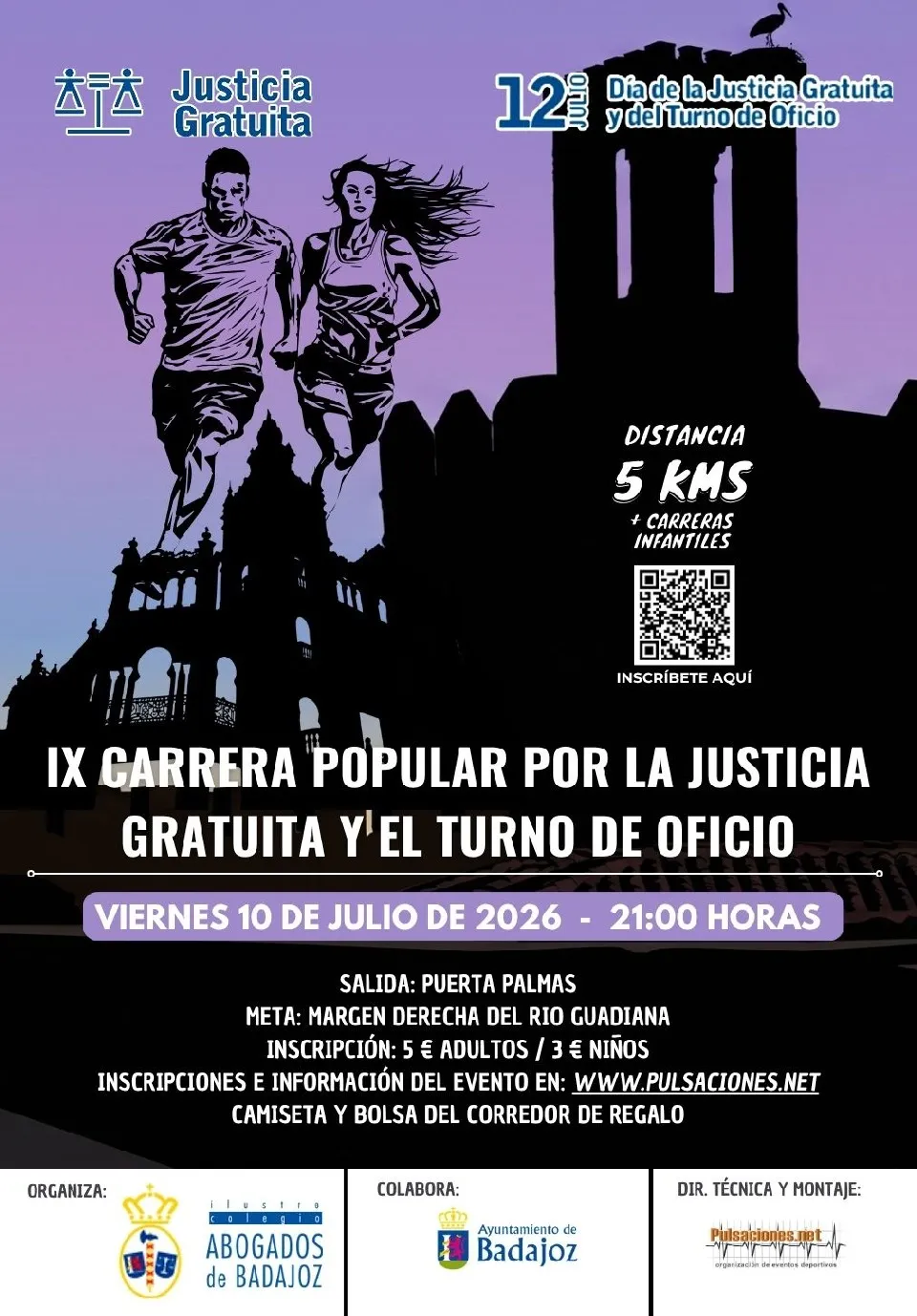 Cartel IX Carrera Popular ICABA - Día de la Justicia Gratuita