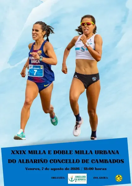 Cartel XXIX Milla e Dobre Milla Urbana do Albariño - Cambados