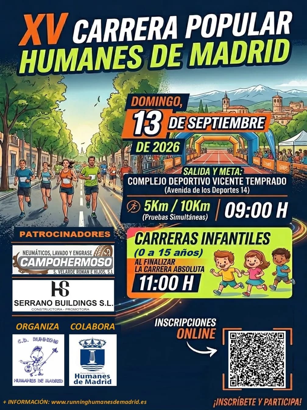 Cartel XV Carrera Popular Humanes de Madrid