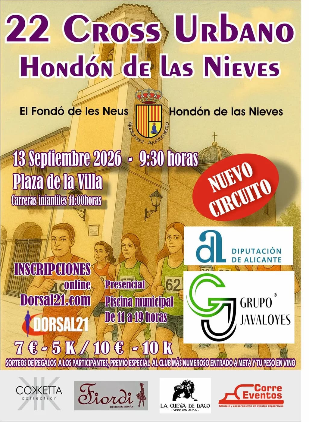 Cartel XXIII Cross Urbano Hondón de las Nieves