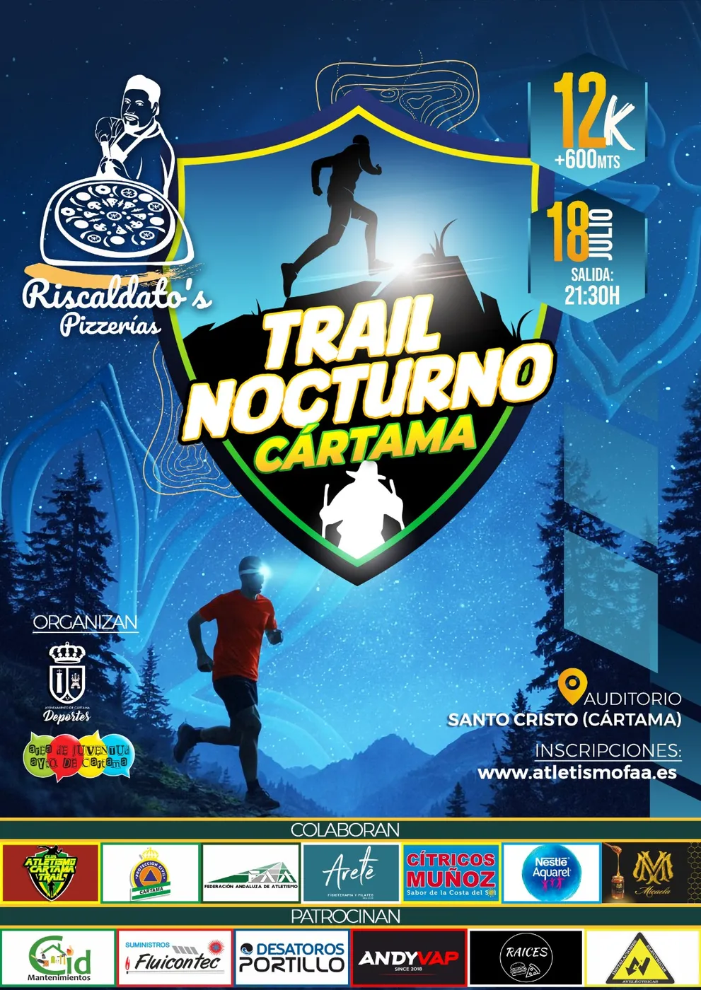 Cartel VII Trail Nocturno Cártama Azahar Joven