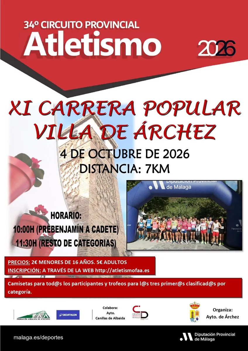 Cartel XI Carrera Popular Villa de Árchez